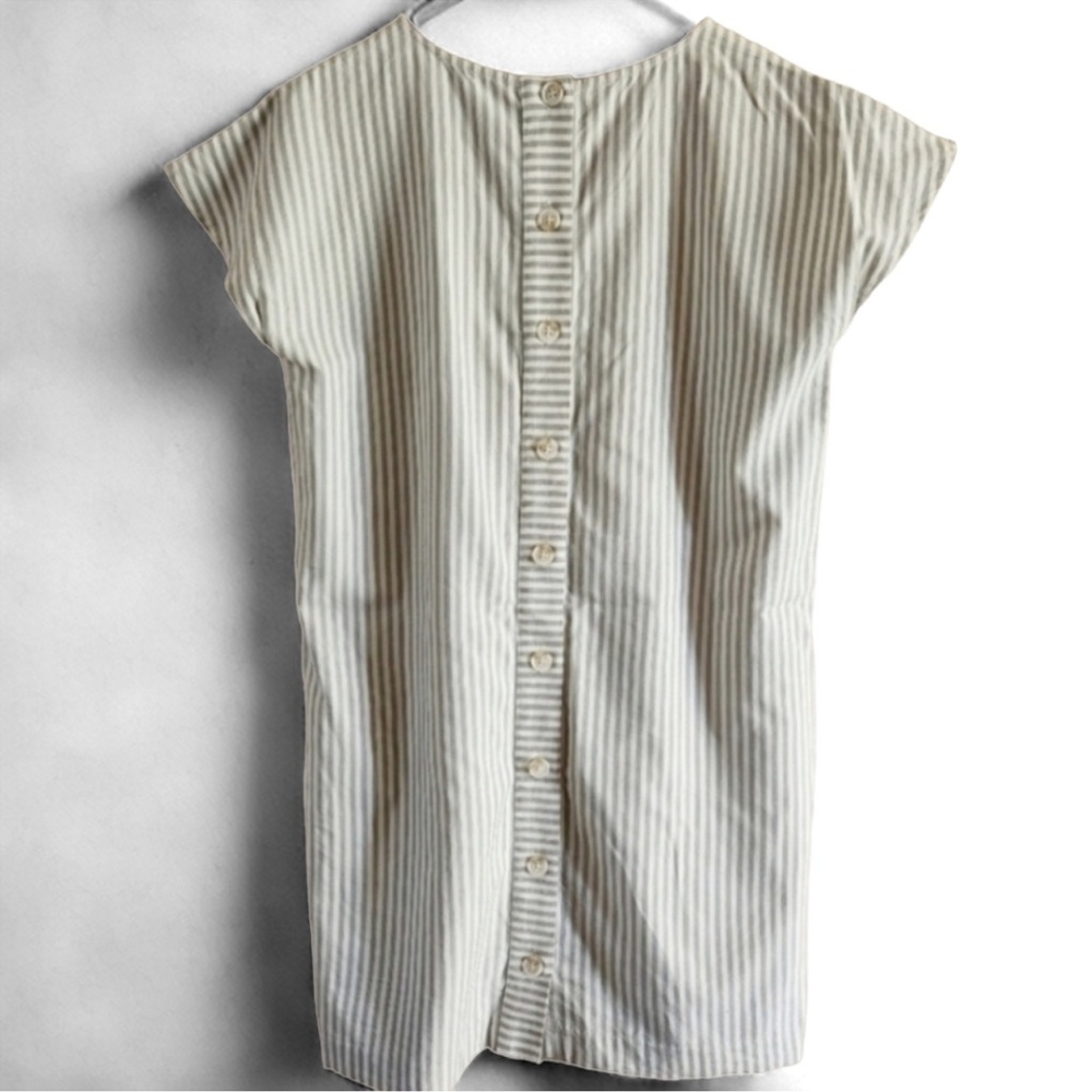 Madewell Striped Easy Button Back Pullover Shift … - image 3